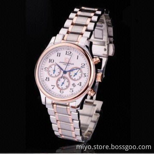 Multifunction Style Skeleton Automatic Watch in Stainless Steel Case and Bracelet, 3ATM WRC